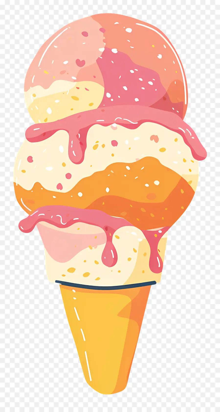 Sorbet，Es Krim Cone PNG