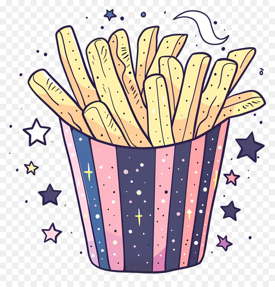 Kentang Goreng，Kartun French Fries PNG