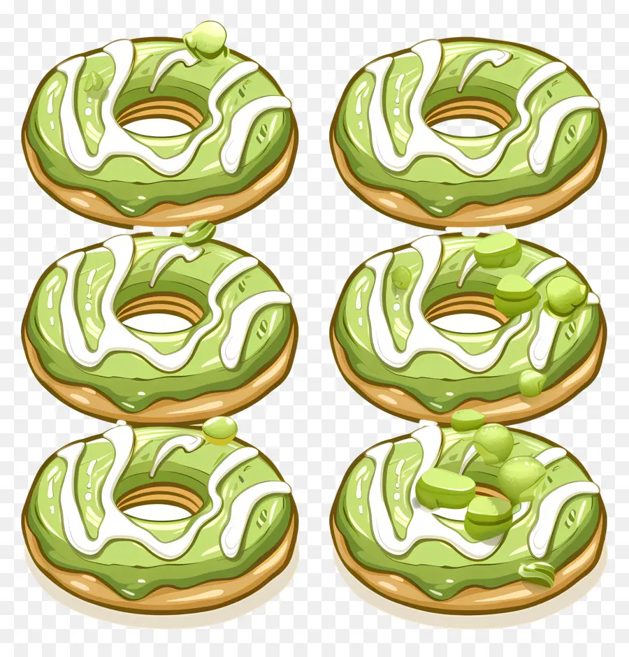 Donat Matcha，Hijau Donat PNG