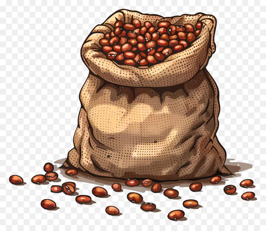 Tas Dari Kacang Kacangan，Biji Kopi Panggang PNG