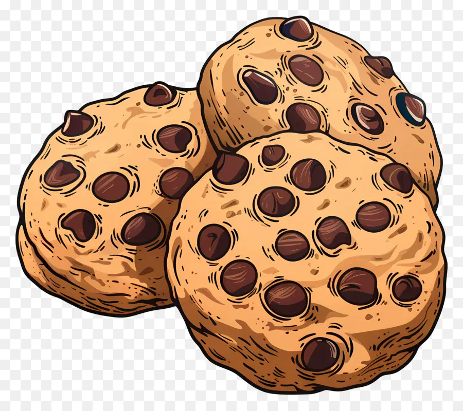 Chocolate Chip Cookie，Kue Buatan Sendiri PNG