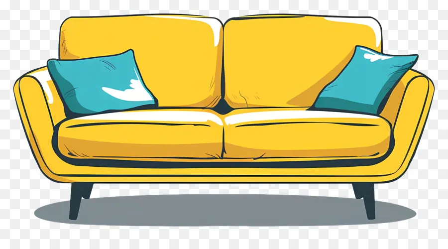 Sofa，Sofa Kuning PNG