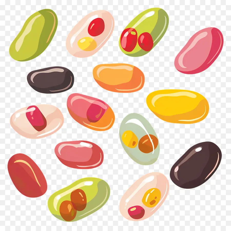 Kacang Jeli，Permen Warna Warni PNG