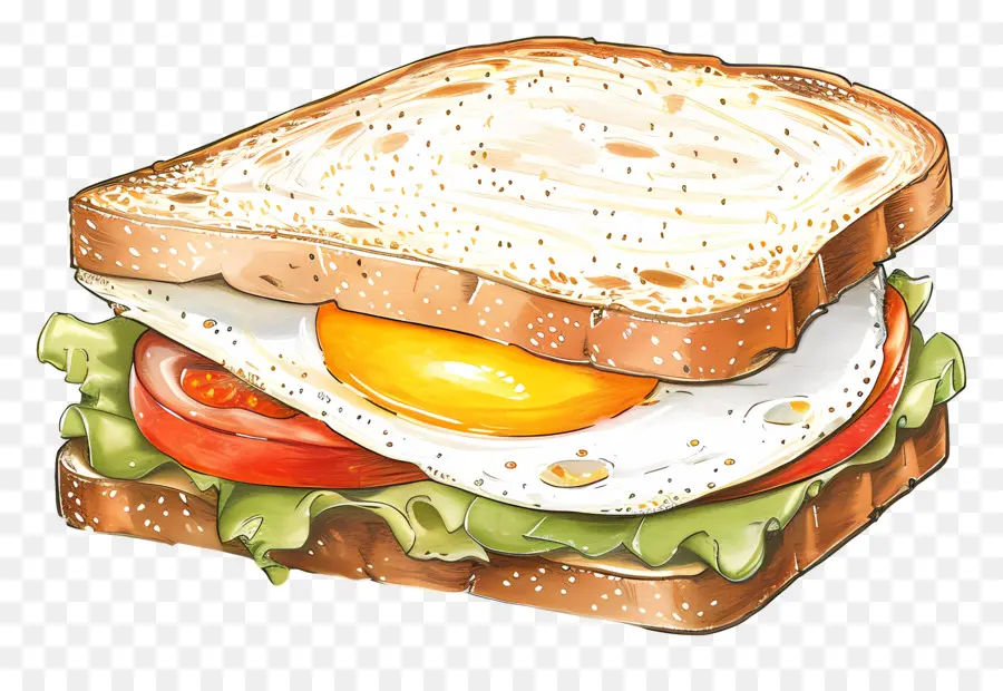 Sandwich Telur，Sarapan Sandwich PNG