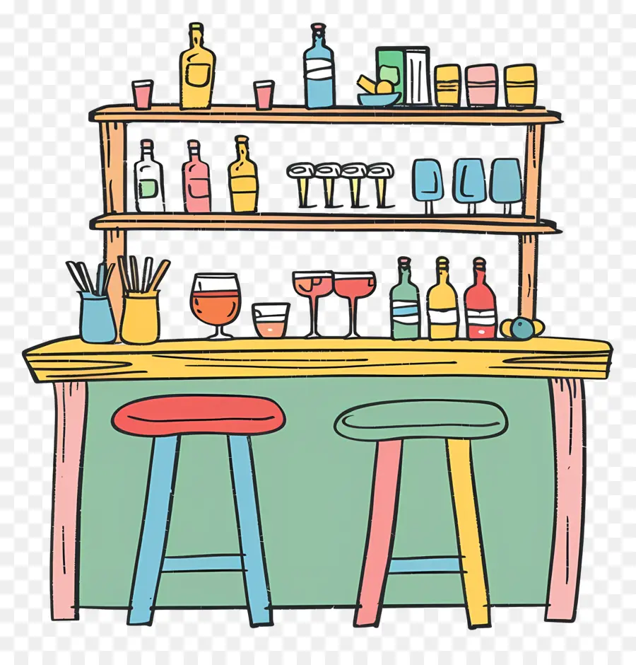 Bar Counter，Bar Kartun PNG