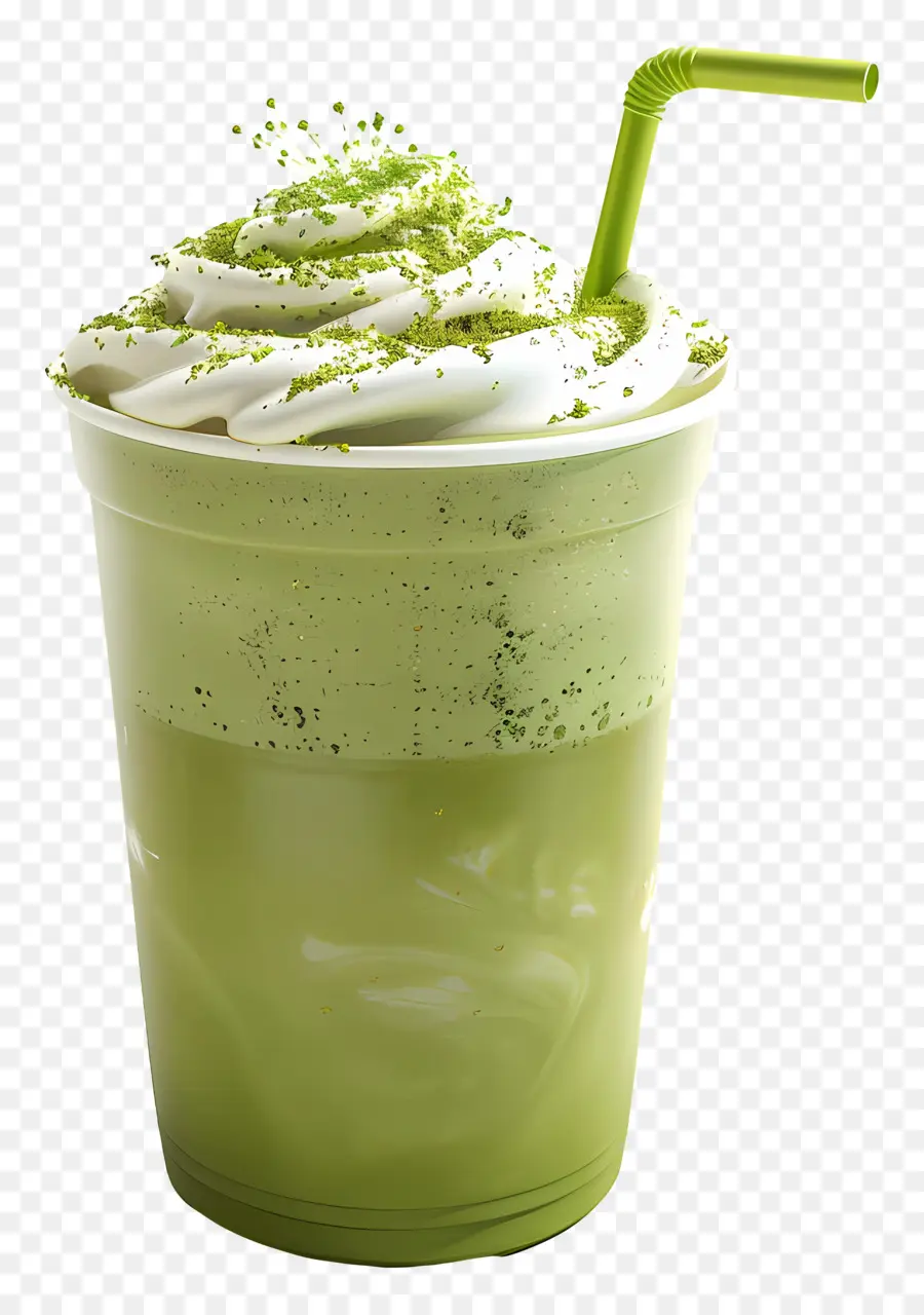 Minum Matcha，Smoothie Hijau PNG