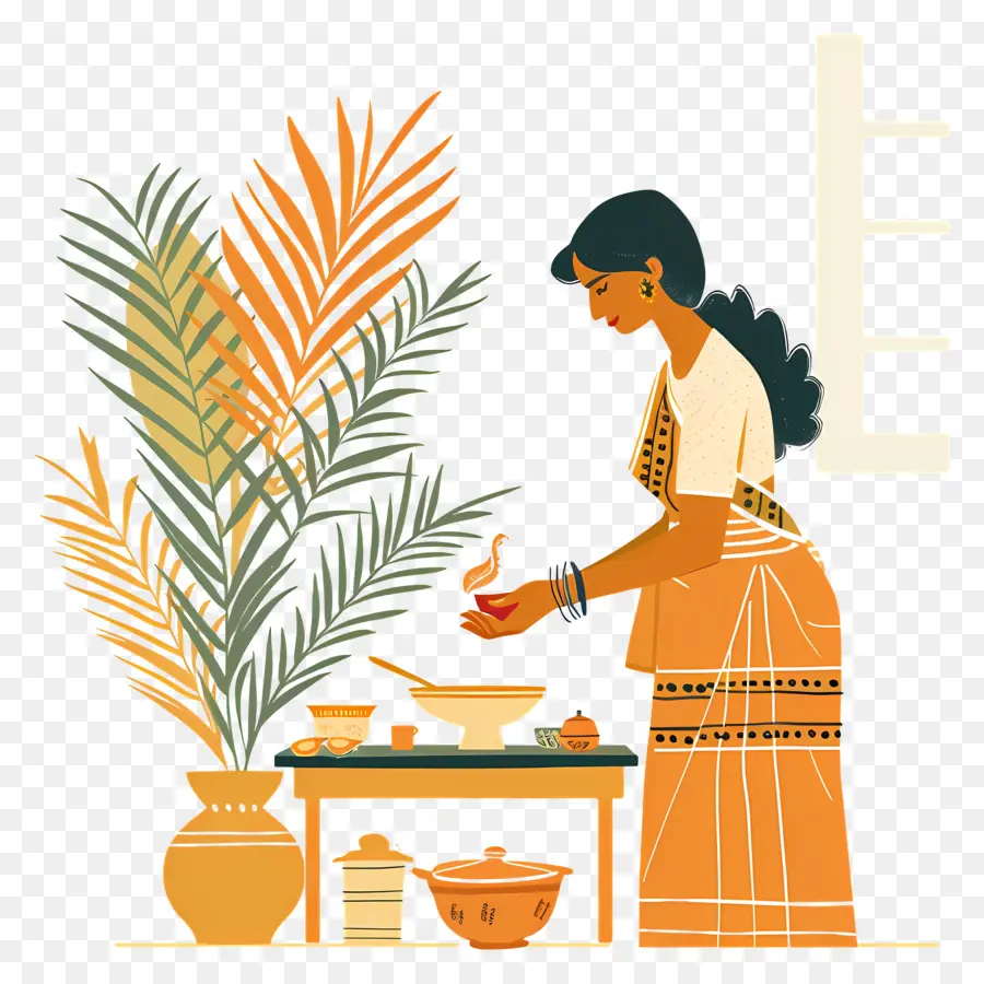 Ibu Rumah Tangga India，Memasak PNG