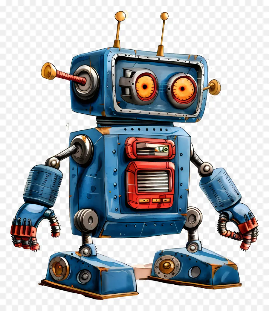 Robot，Biru PNG