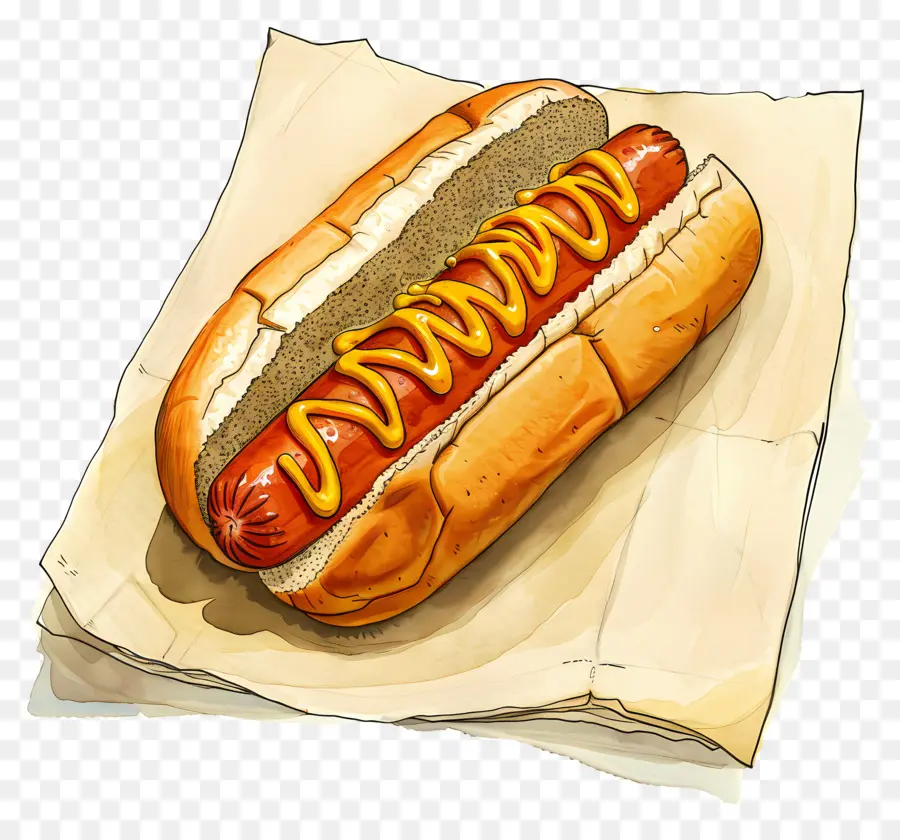 Hot Dog，Gambar Kartun PNG