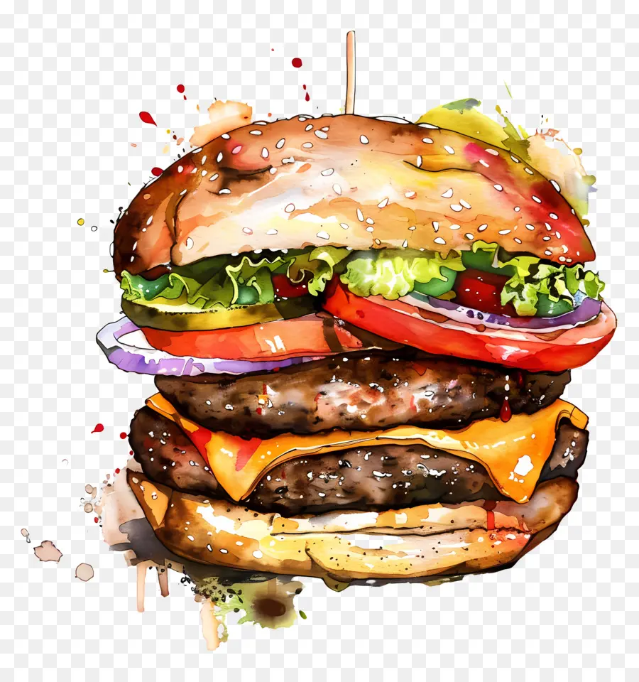 Hamburger，Selada PNG