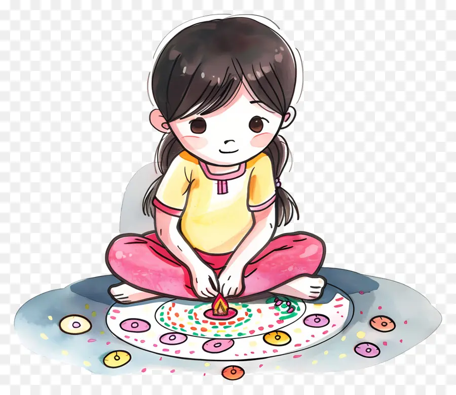 Gadis Membuat Rangoli，Doa PNG