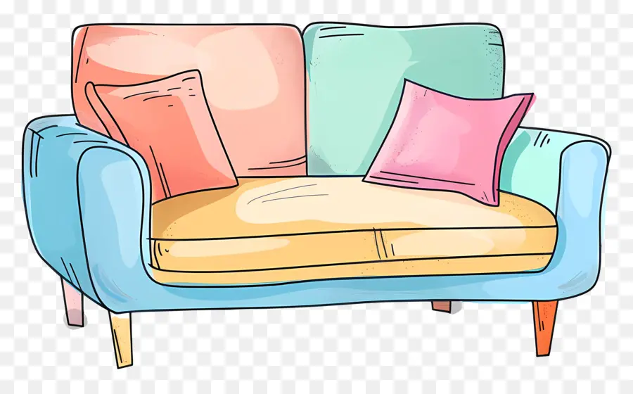 Sofa，Biru PNG