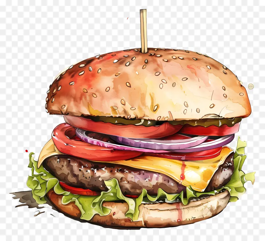 Hamburger，Cat Air Ilustrasi PNG