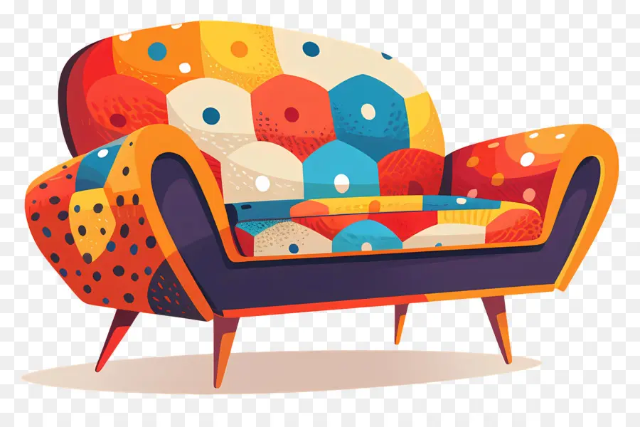 Sofa，Kursi Berwarna  Warni PNG