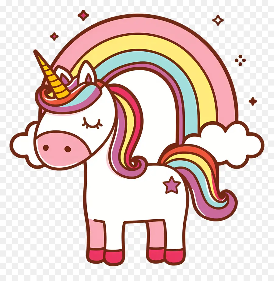 Unicorn Dengan Pelangi，Unicorn PNG