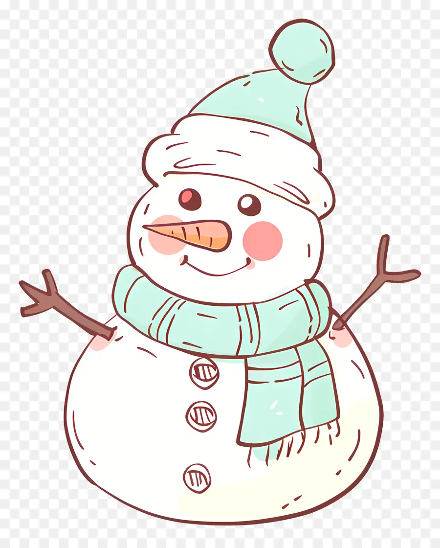 Natal Snowman，Karakter Kartun PNG