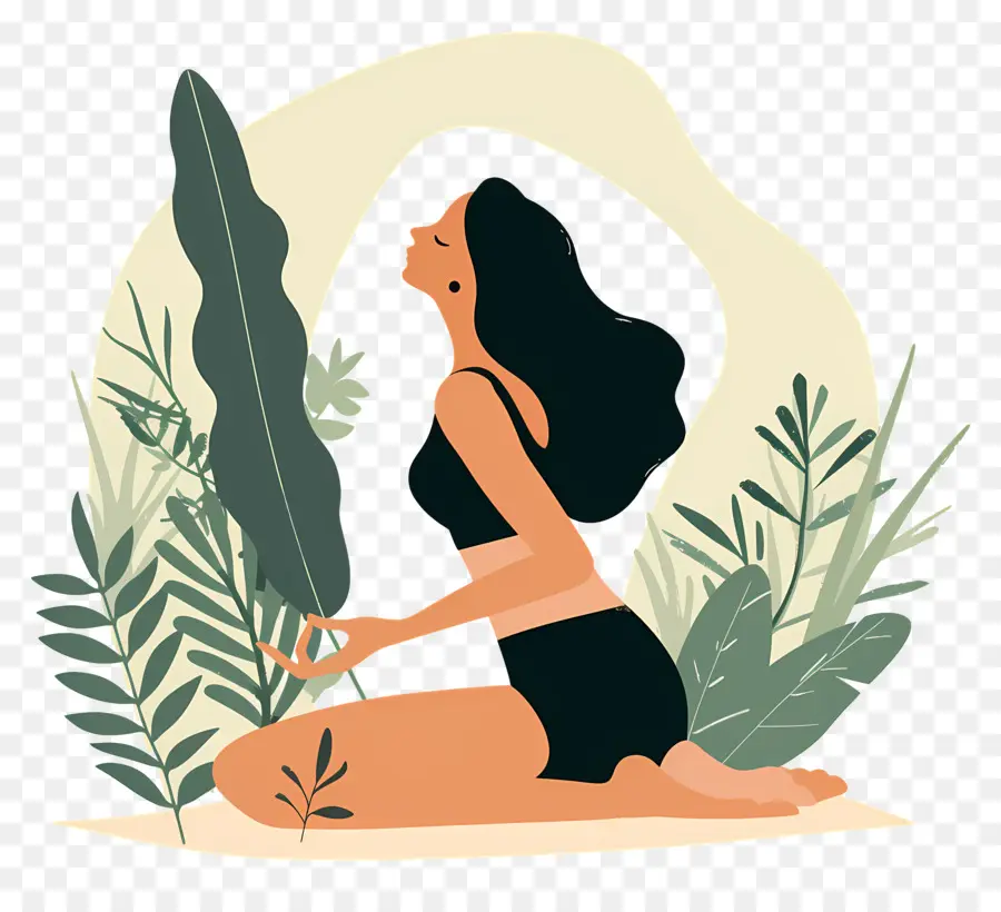 Gadis Melakukan Yoga，Meditasi PNG