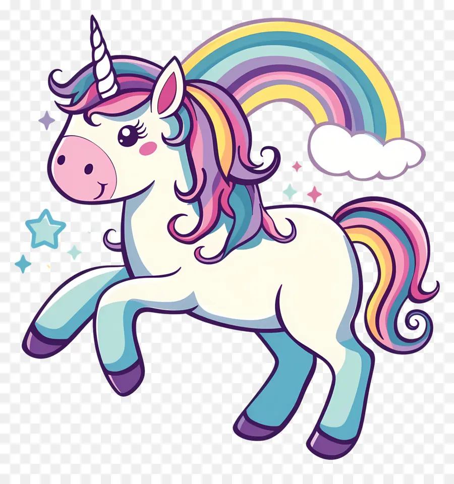 Unicorn Dengan Pelangi，Unicorn PNG