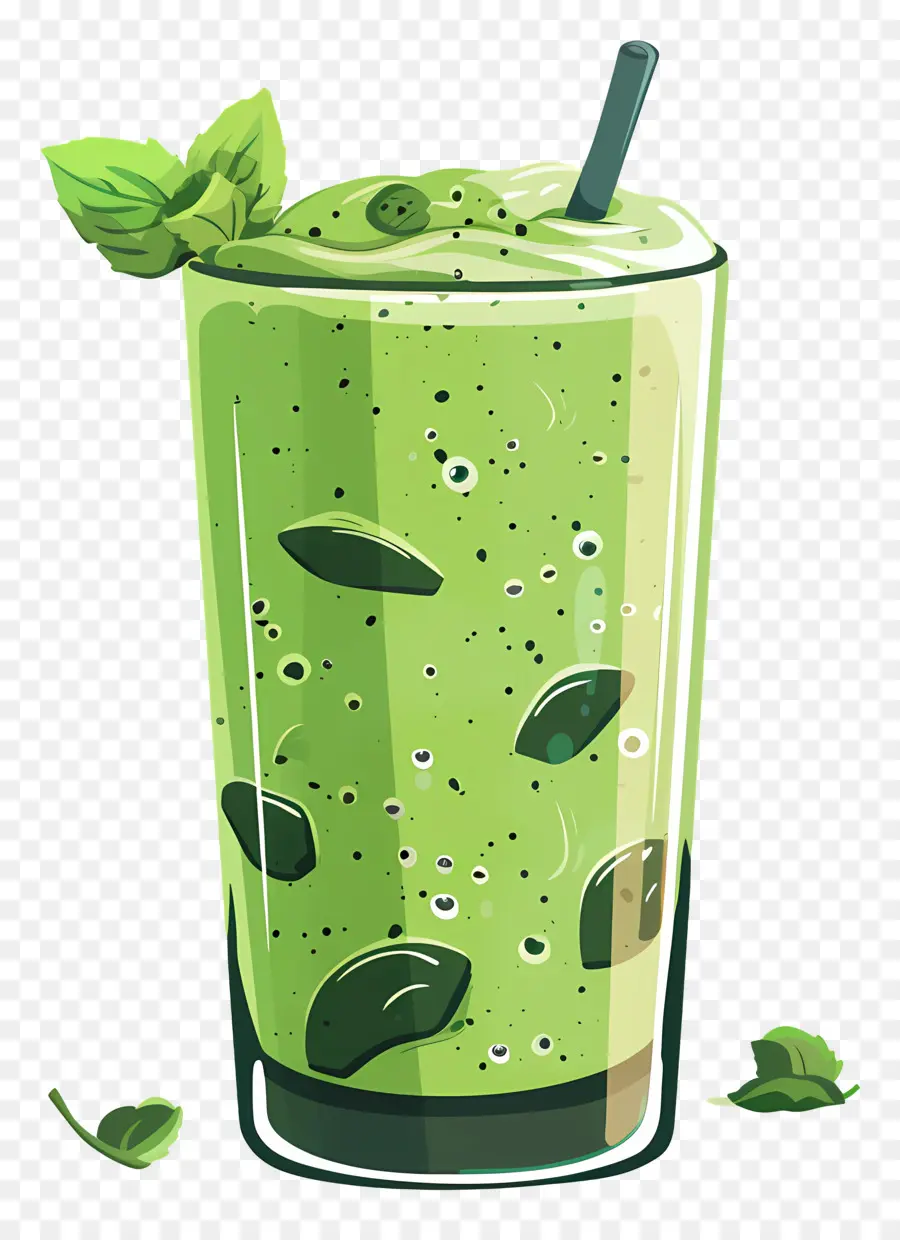 Matcha Smoothie，Smoothie Hijau PNG