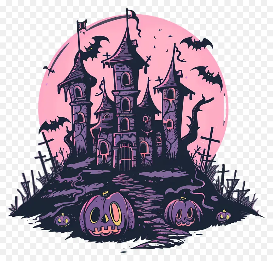 Kastil Halloween Yang Menyeramkan，Halloween PNG