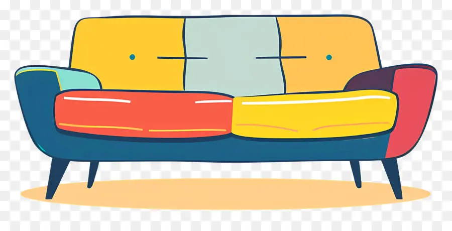 Sofa，Sofa Berwarna  Warni PNG