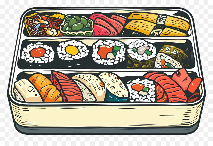 Kotak Bento，Sushi PNG