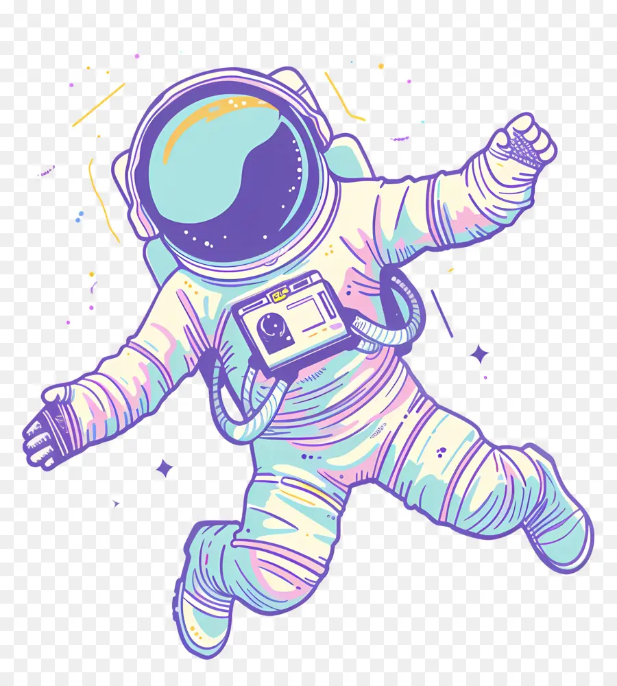 Astronot Di Ruang Angkasa，Astronot PNG