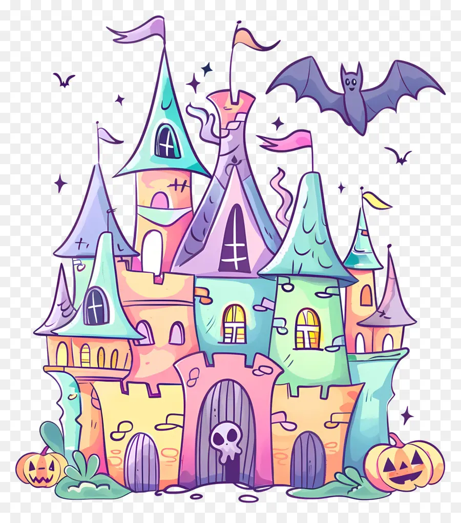 Kastil Halloween Yang Menyeramkan，Halloween PNG