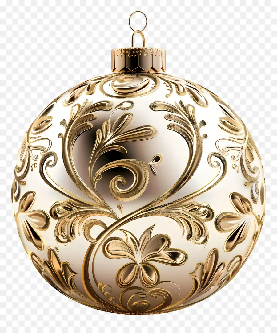 Ornamen Natal Emas，Ornamen PNG