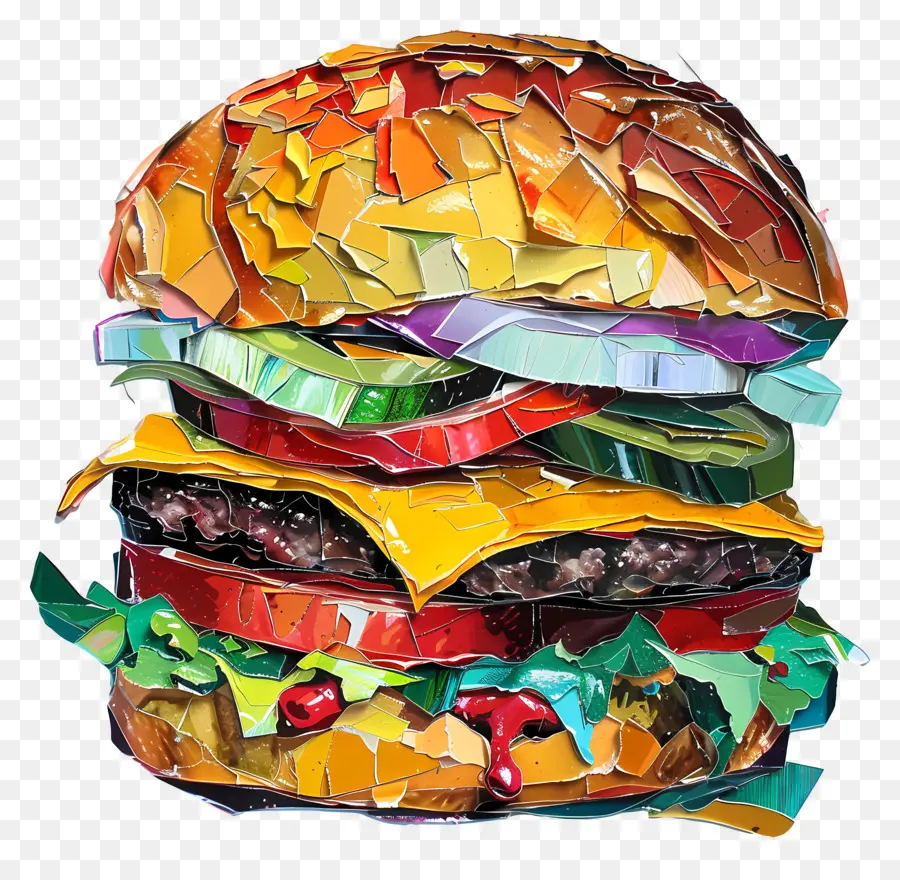 Hamburger，Lukisan Hamburger PNG