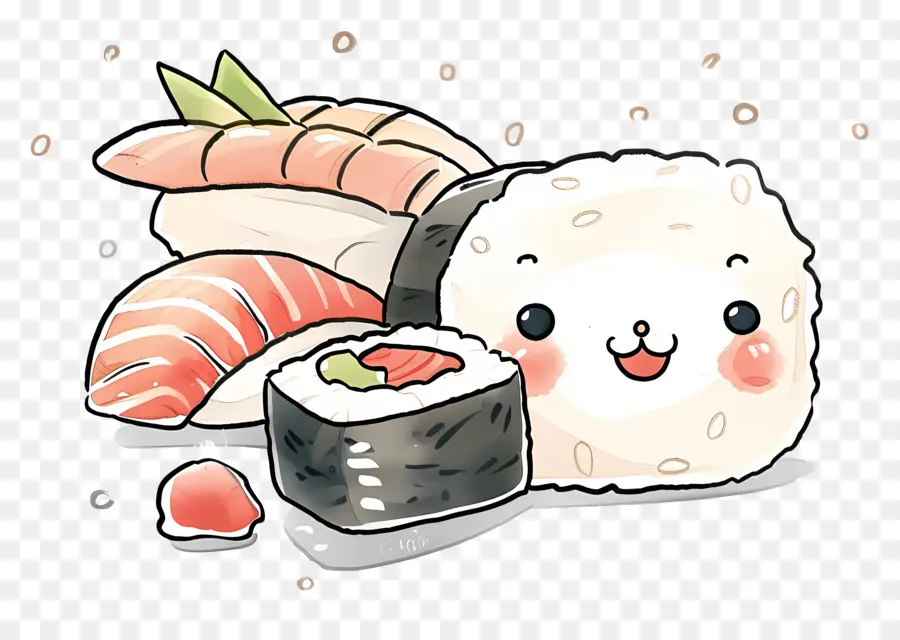 Sushi，Kartun Sushi PNG