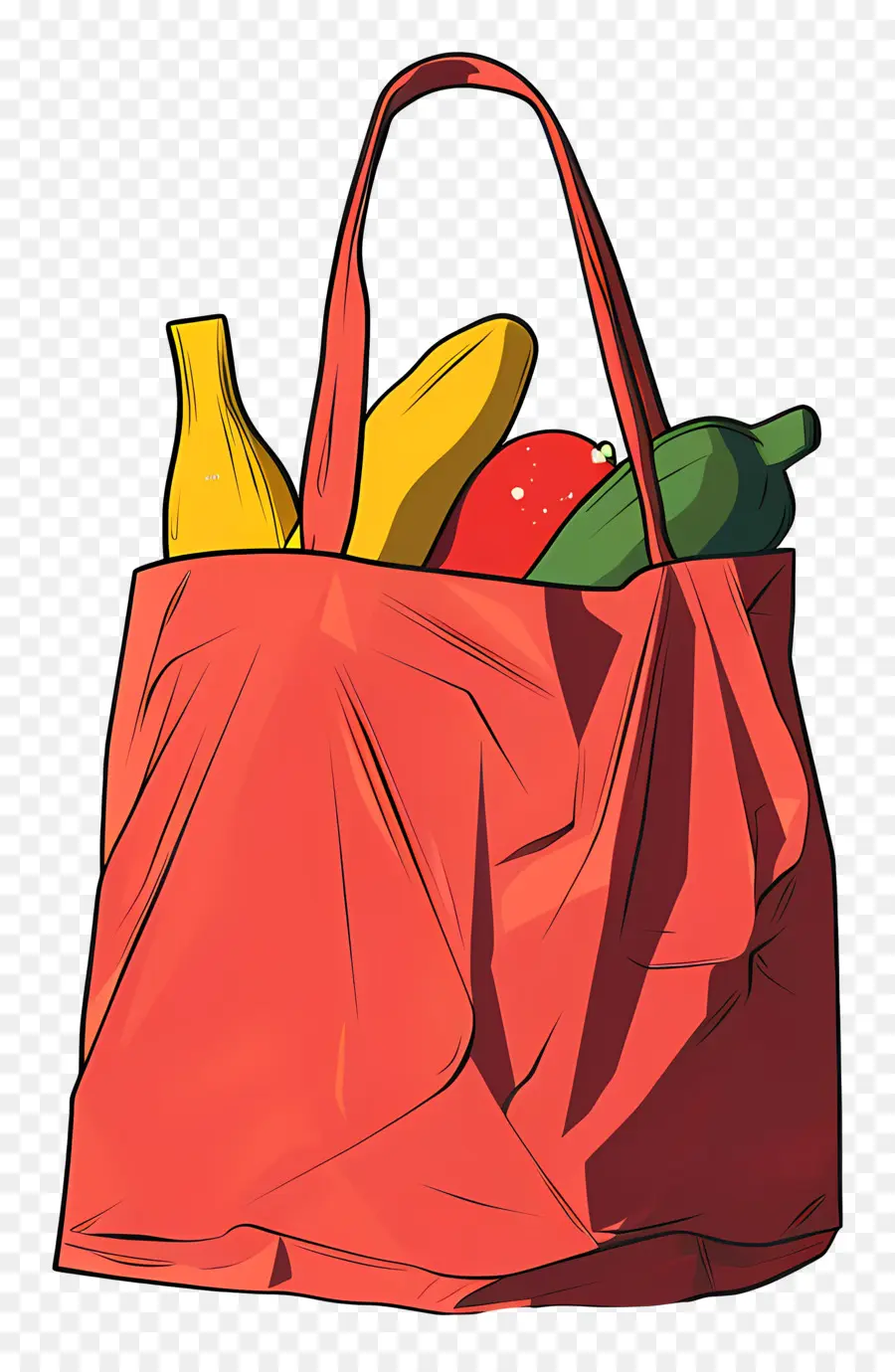 Tas Bahan Makanan，Red Tas Belanja PNG