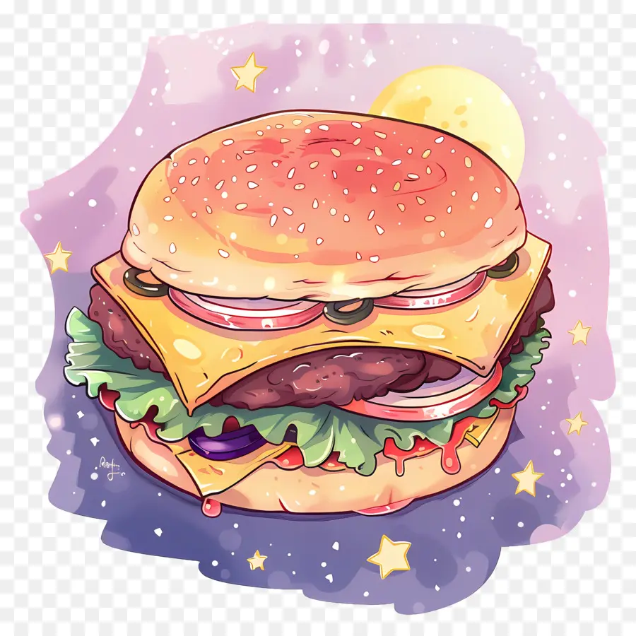 Hamburger，Kartun Hamburger PNG