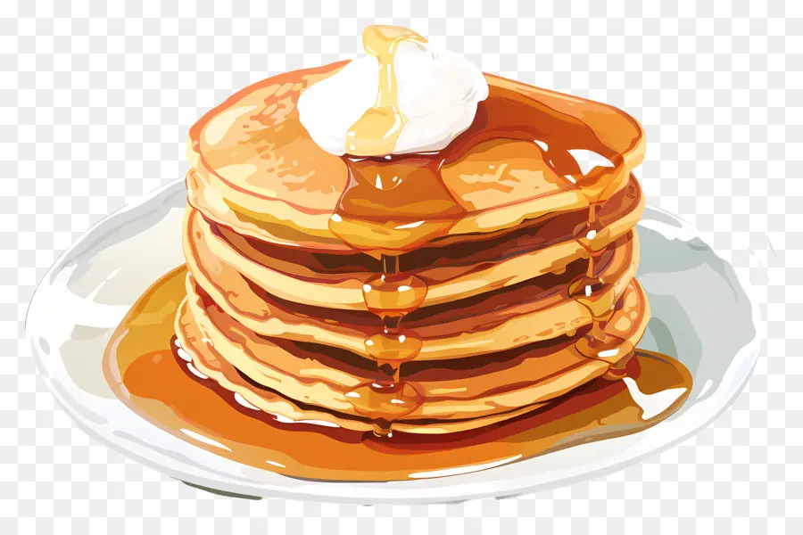 Pancake Dengan Sirup，Pancake PNG