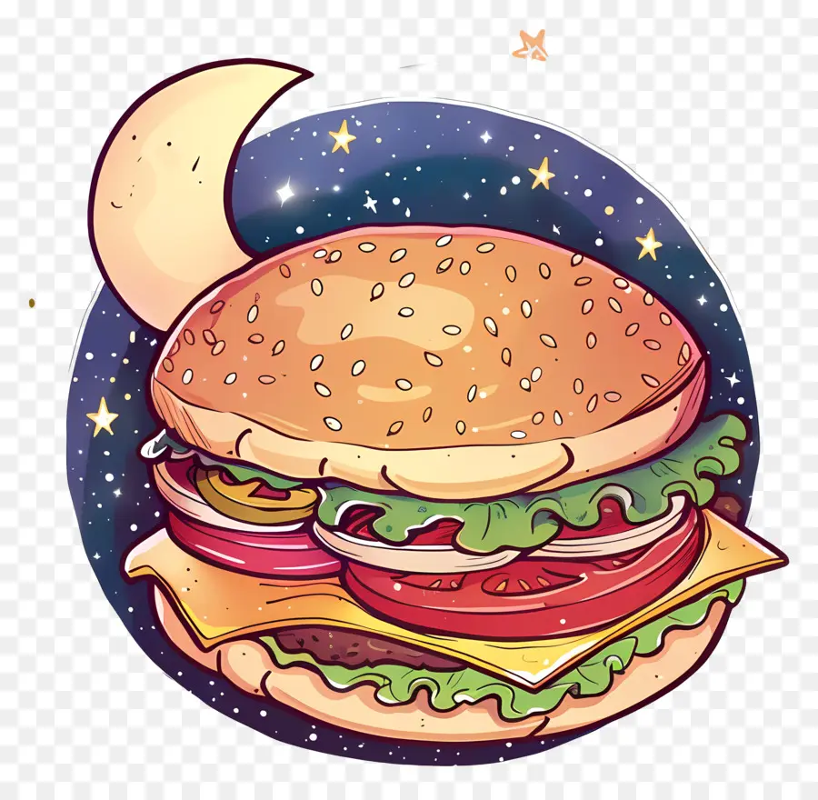 Hamburger，Hamburger Persegi PNG