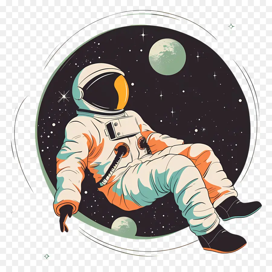 Astronot Di Ruang Angkasa，Astronot PNG