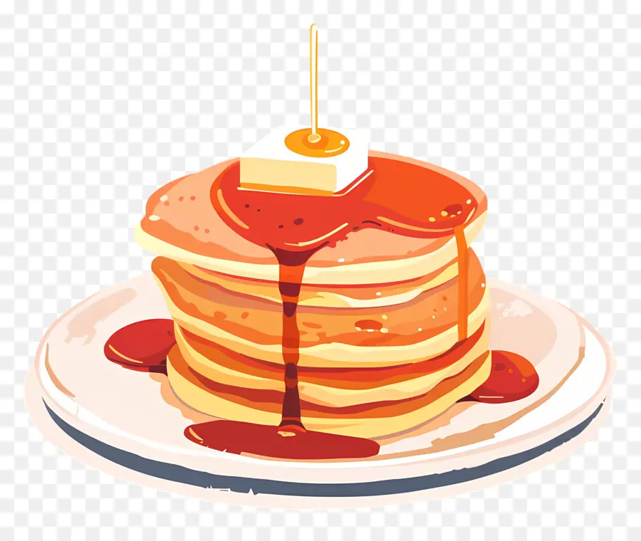 Pancake Dengan Sirup，Pancake PNG