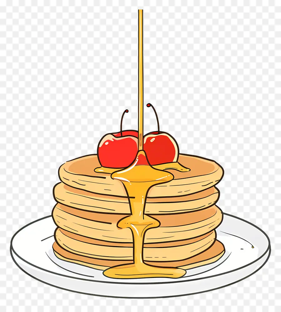 Pancake Dengan Sirup，Pancake PNG