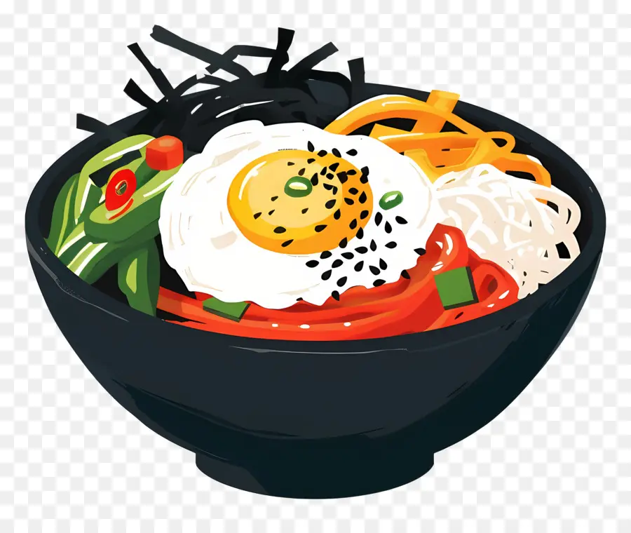 Korea Bibimbap，Mie Ramen PNG