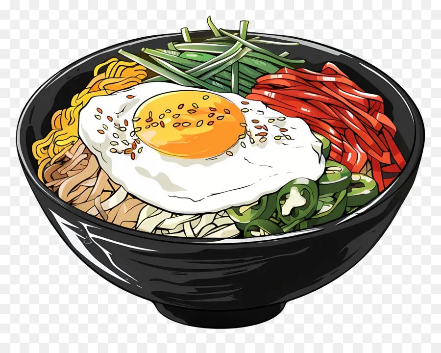 Korea Bibimbap，Mie Korea PNG