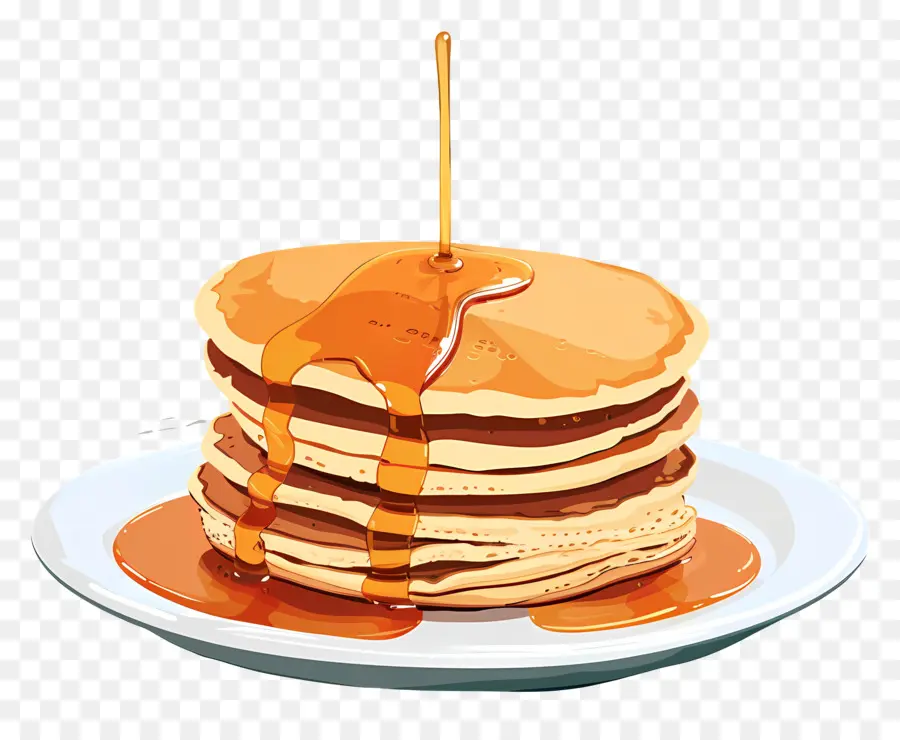 Pancake Dengan Sirup，Pancake PNG