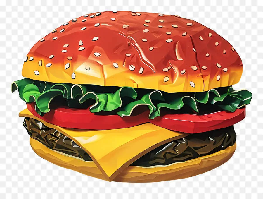 Hamburger，Burger Keju PNG