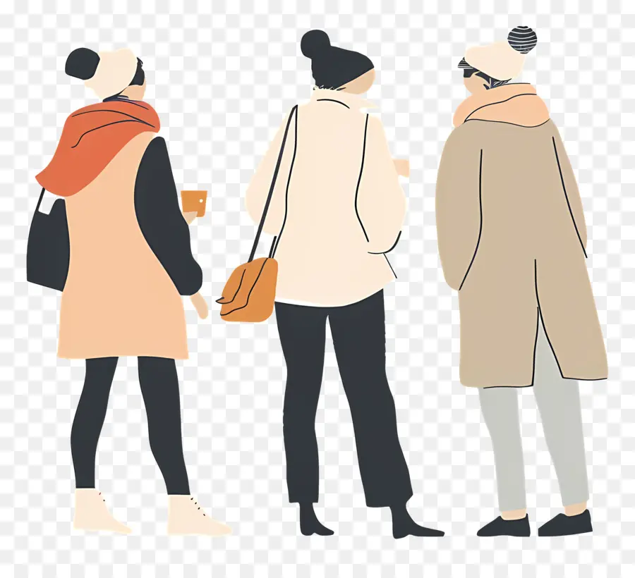 Pertemuan Teman，Fashion Musim Dingin PNG