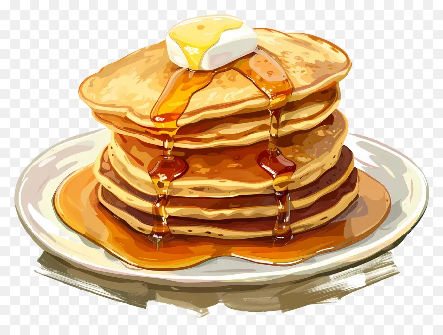 Pancake Dengan Sirup，Pancake PNG