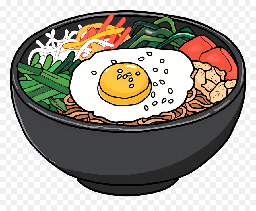 Korea Bibimbap，Mie Ramen PNG