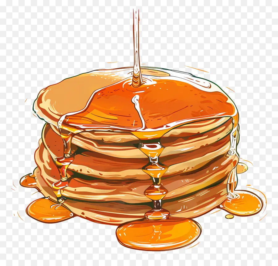 Pancake Dengan Sirup，Pancake PNG