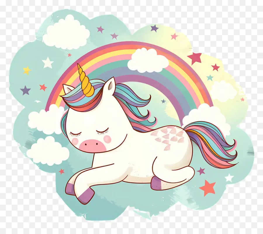 Unicorn Dengan Pelangi，Unicorn PNG