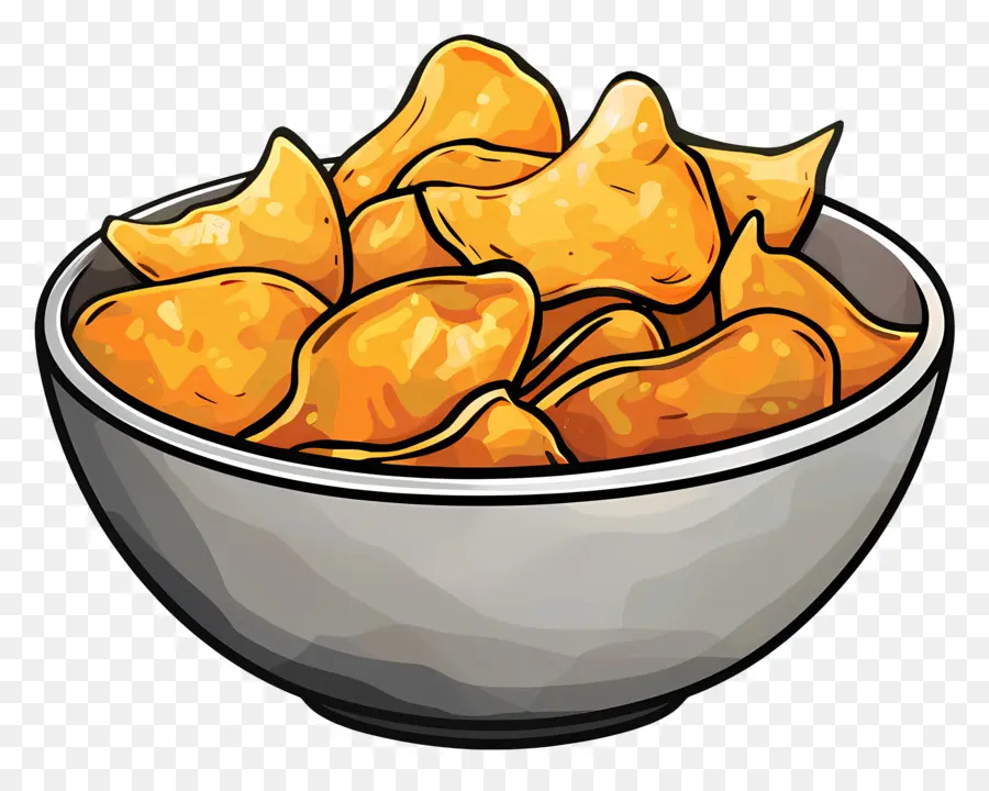 Semangkuk Chip，Baked Potato Chip PNG