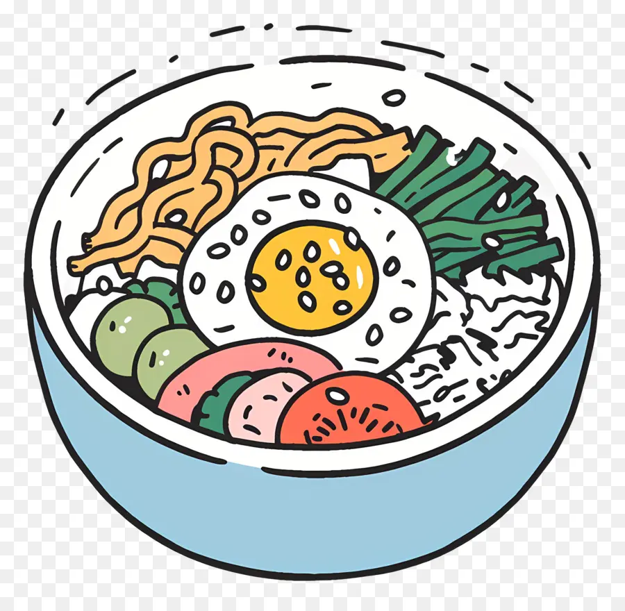 Korea Bibimbap，Ramen PNG