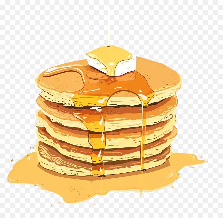 Pancake Dengan Sirup，Pancake PNG